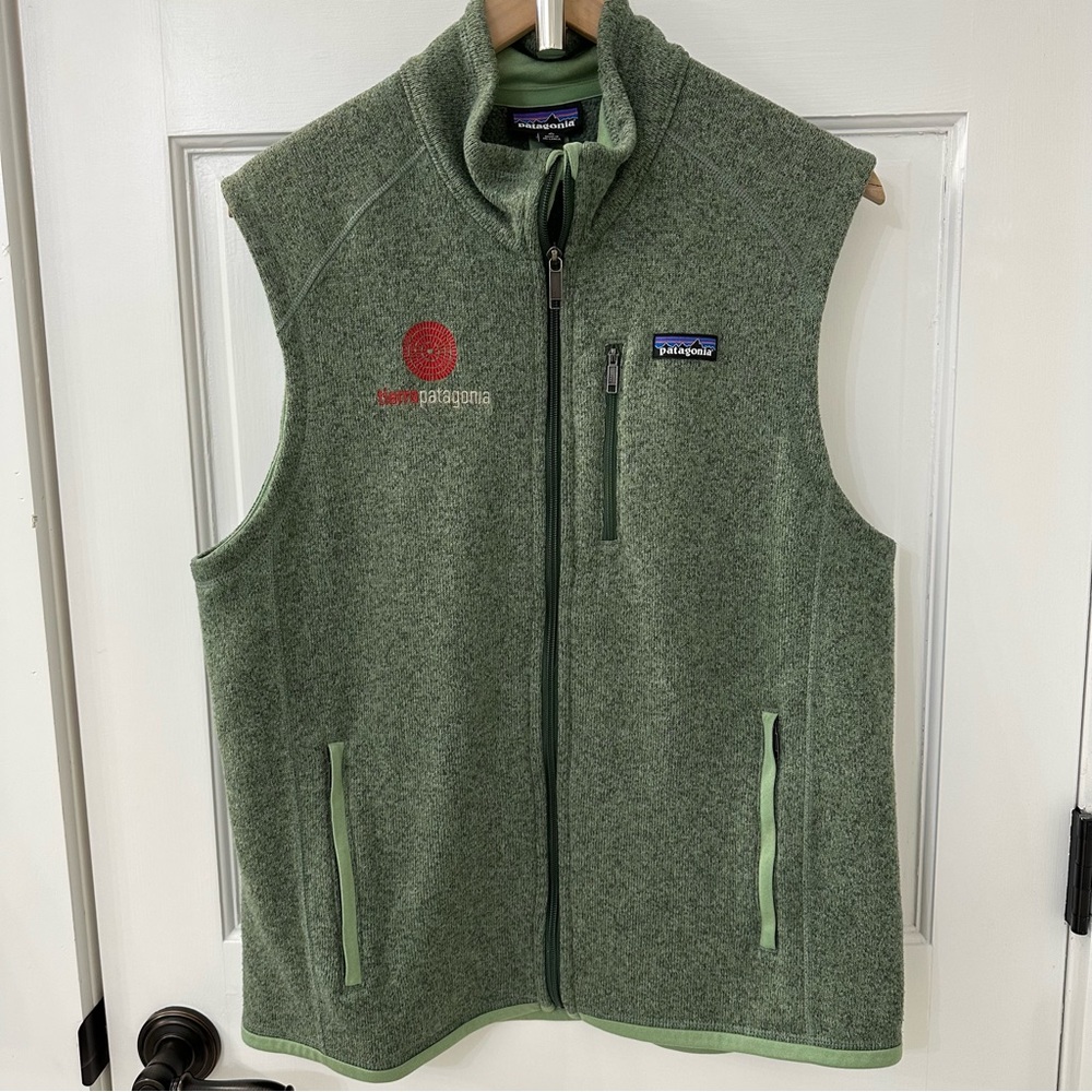 Men's Patagonia Better Sweater Full Zip Vest in Heathered Green, Size Large